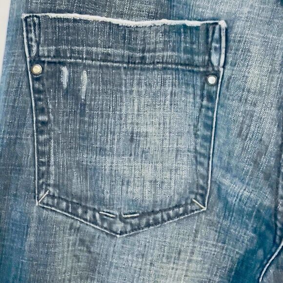 Phat Farm Jeans Mens 38 x 34 Vtg 90s Y2K Distressed Streetwear Libra Cut Hip Hop - Picture 4 of 13